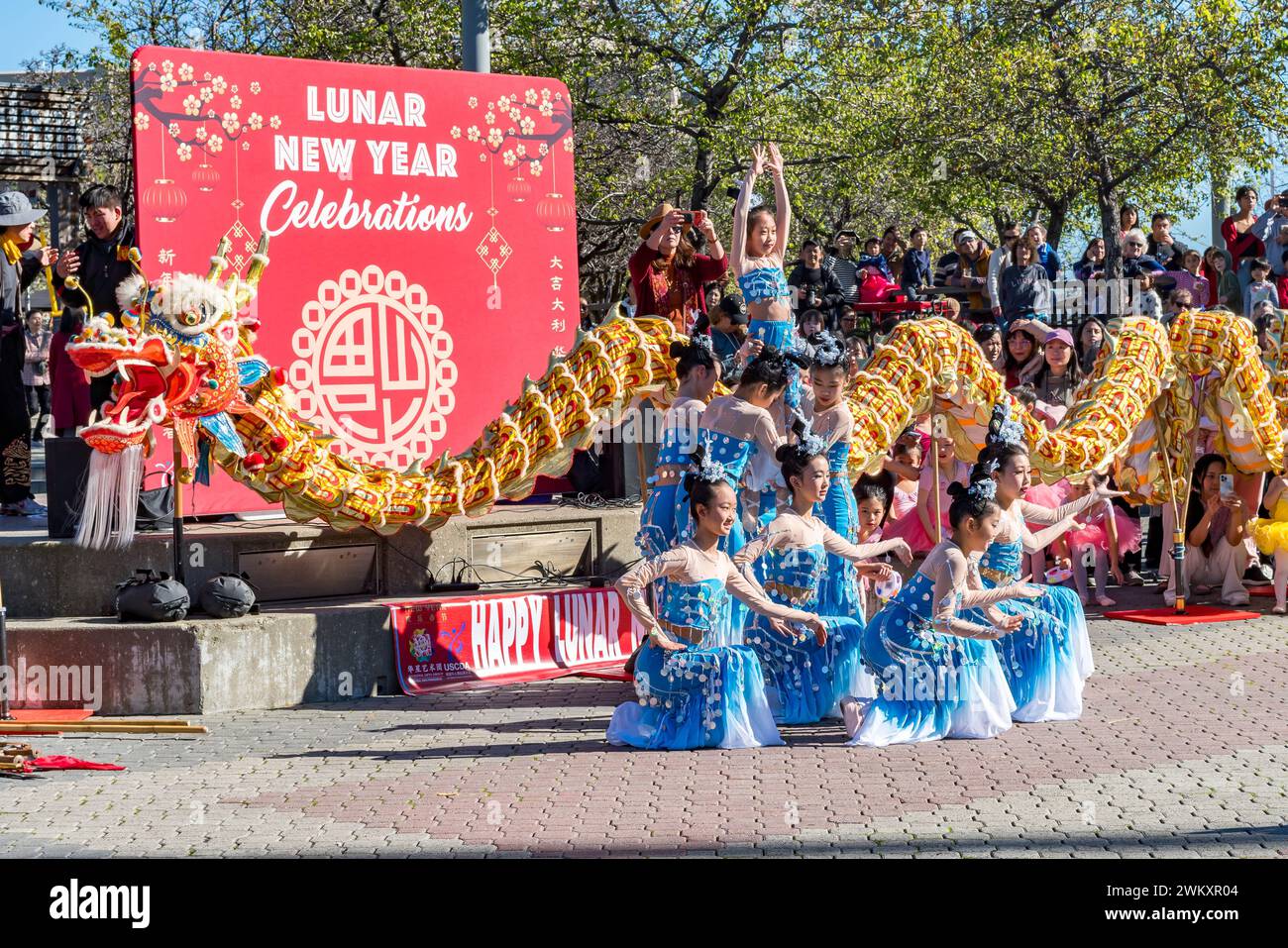 Lunar New Year Celebration in Oakland, California Stock Photo
