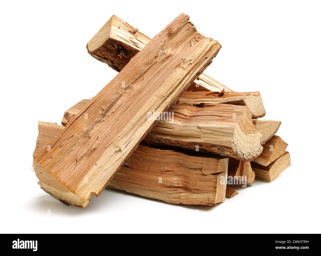 Pile of firewood isolated on a white background Stock Photo - Alamy
