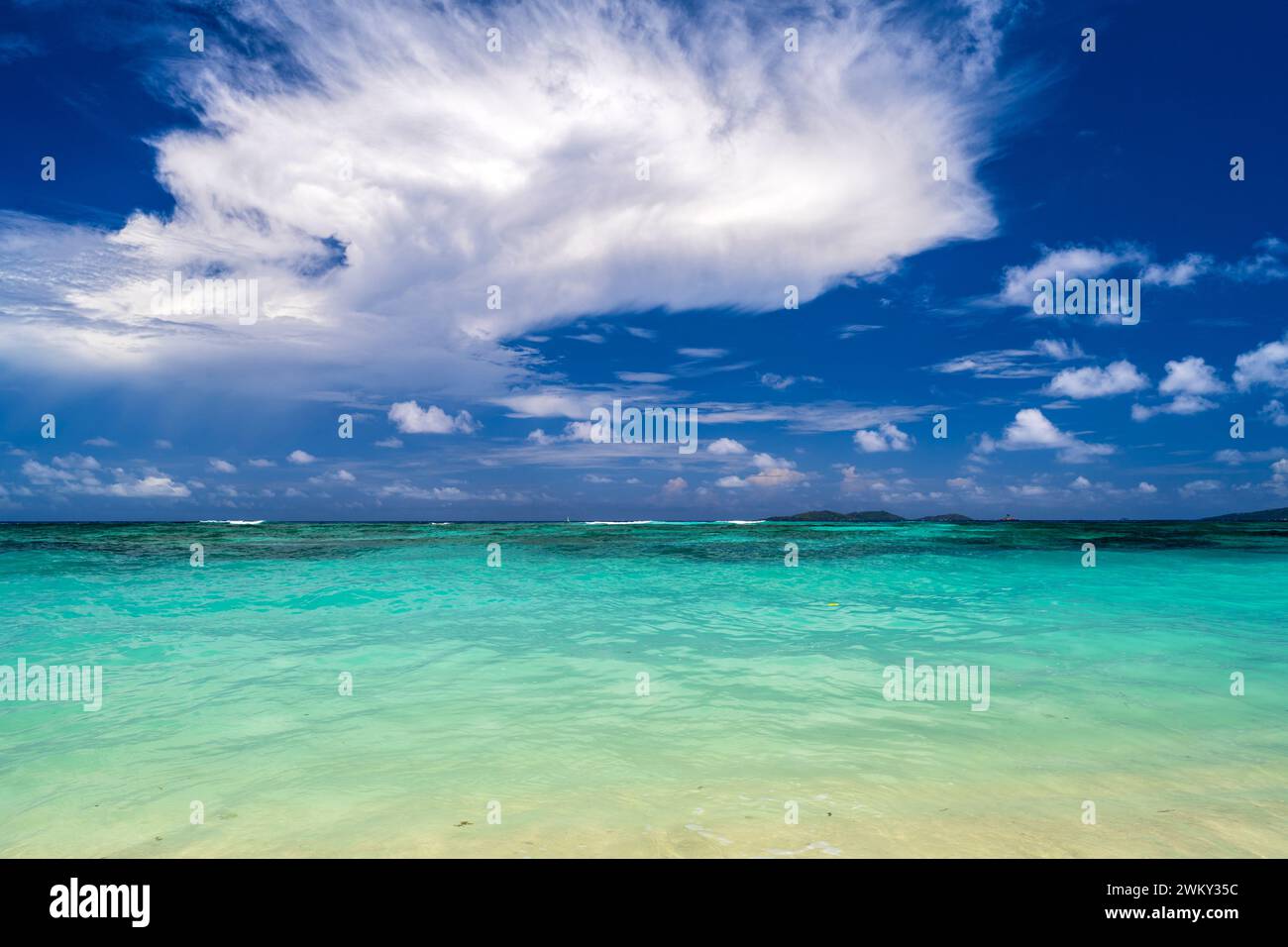 Anse La Blague, Praslin, Seychelles Stock Photo