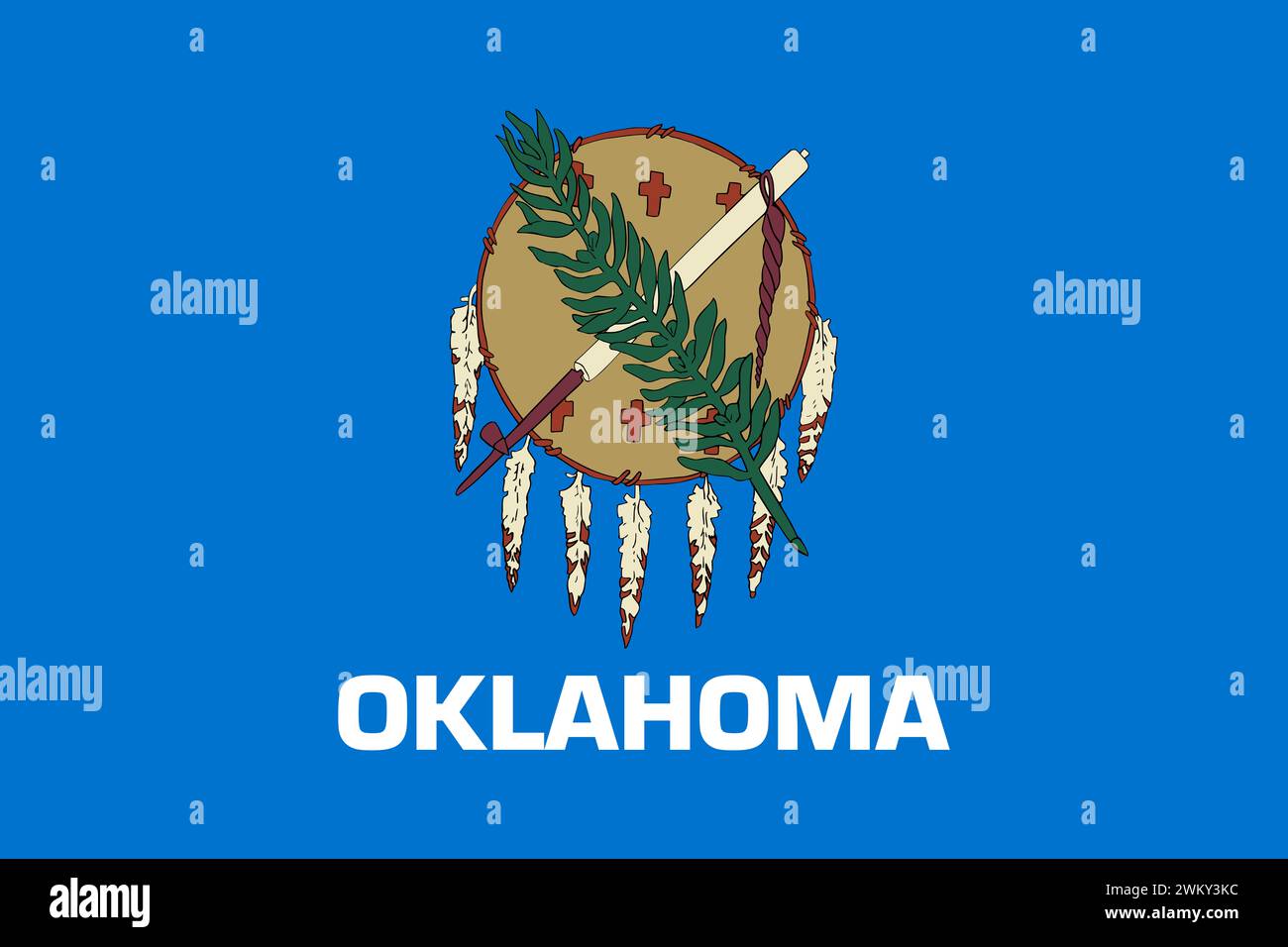 State flag of Oklahoma Stock Photo