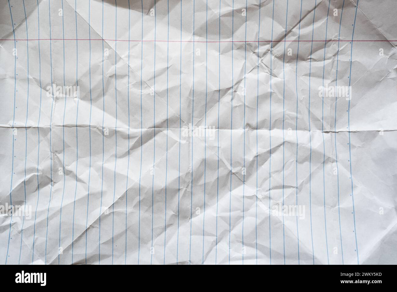 Crumpled lined paper texture background Stock Photo Alamy