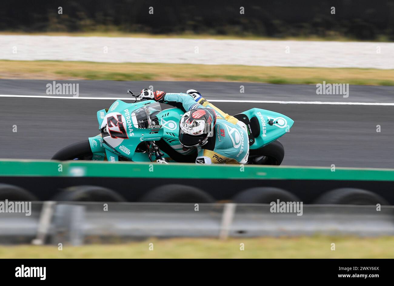 MELBOURNE, AUSTRALIA. 23 February, 2024. Adam Norrodin(27) of Malaysia riding the Honda CBR1000 RR-R for PETRONAS MIE Racing Honda at the 2024 World Superbike Championship opening round at Phillip Island Circuit. Credit Karl Phillipson/Alamy Live News Stock Photo