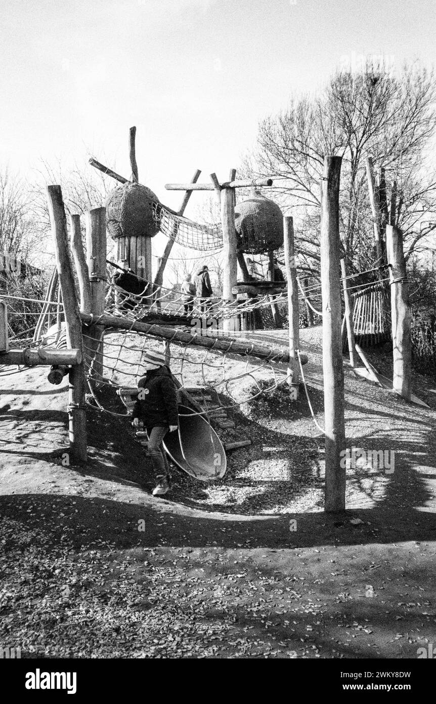 Kids playground at Schnonbrunn Zoo, Vienna, Austria. Stock Photo