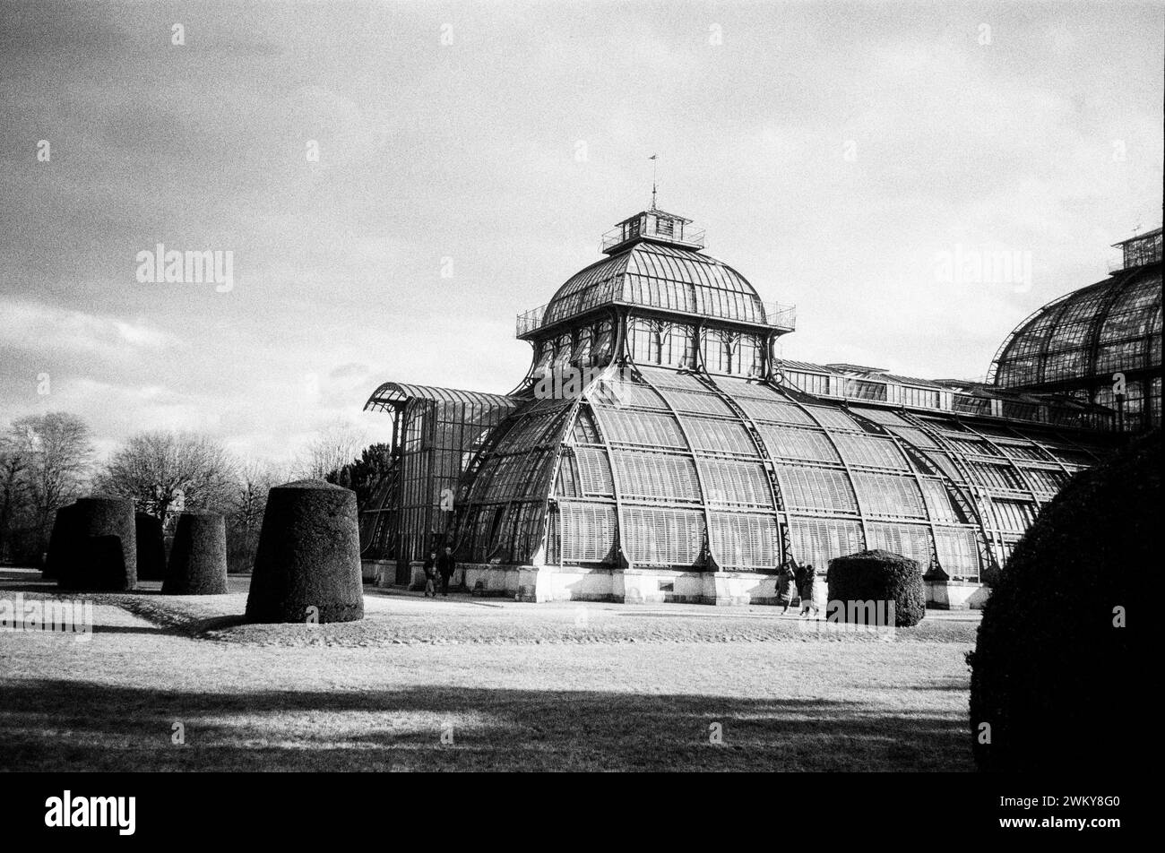 Palm House or Palmenhaus in the Schönbrunn palace gardens, Vienna, Austria. Stock Photo