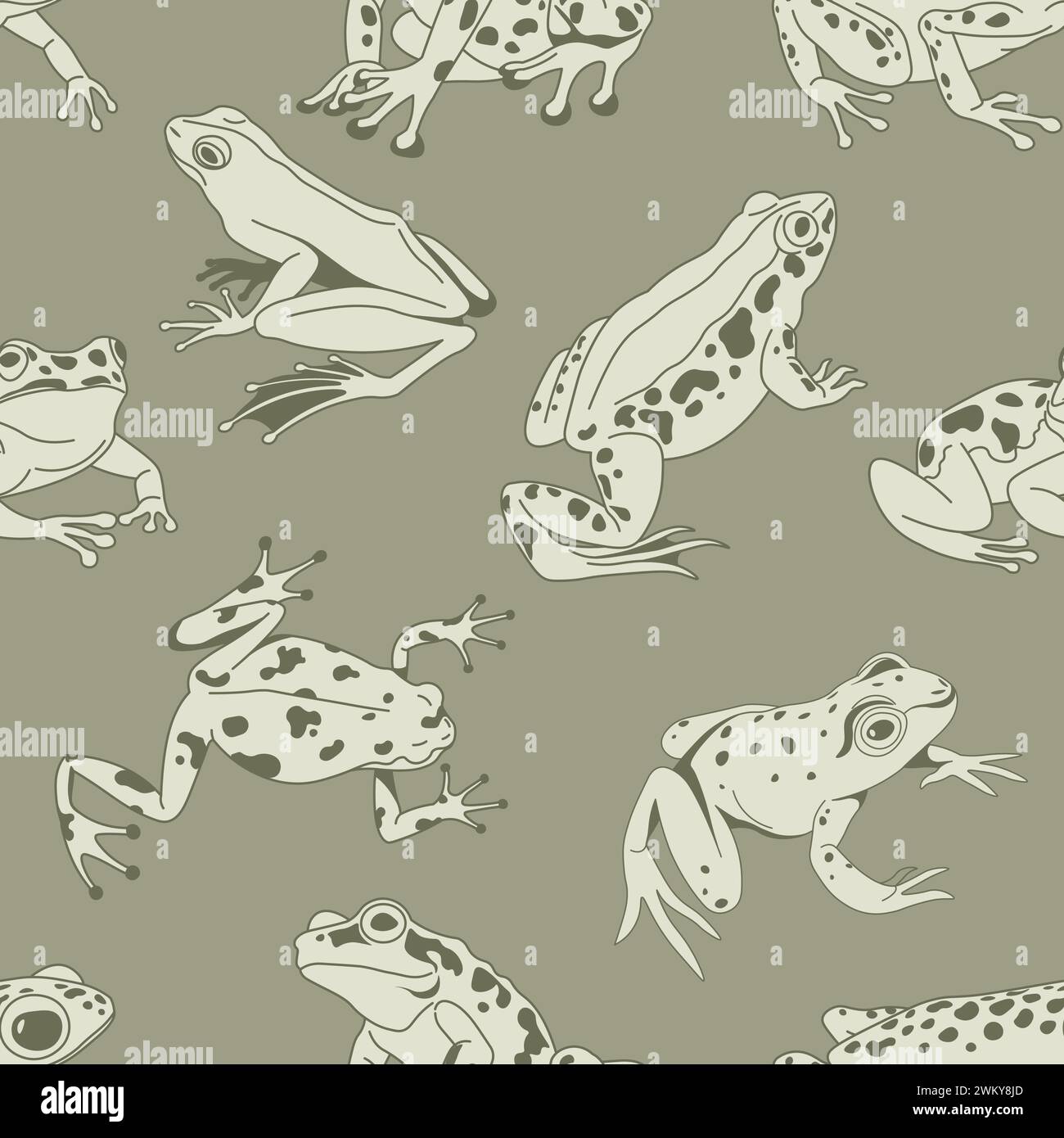 Frogs Natural Seamless Texture Stock Vector Image & Art - Alamy