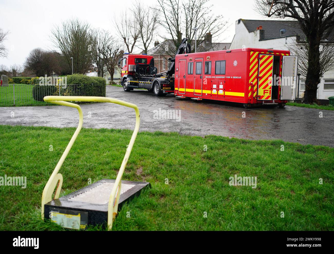 Emergency personnel at the scene near St Michael Avenue, Plymouth ...