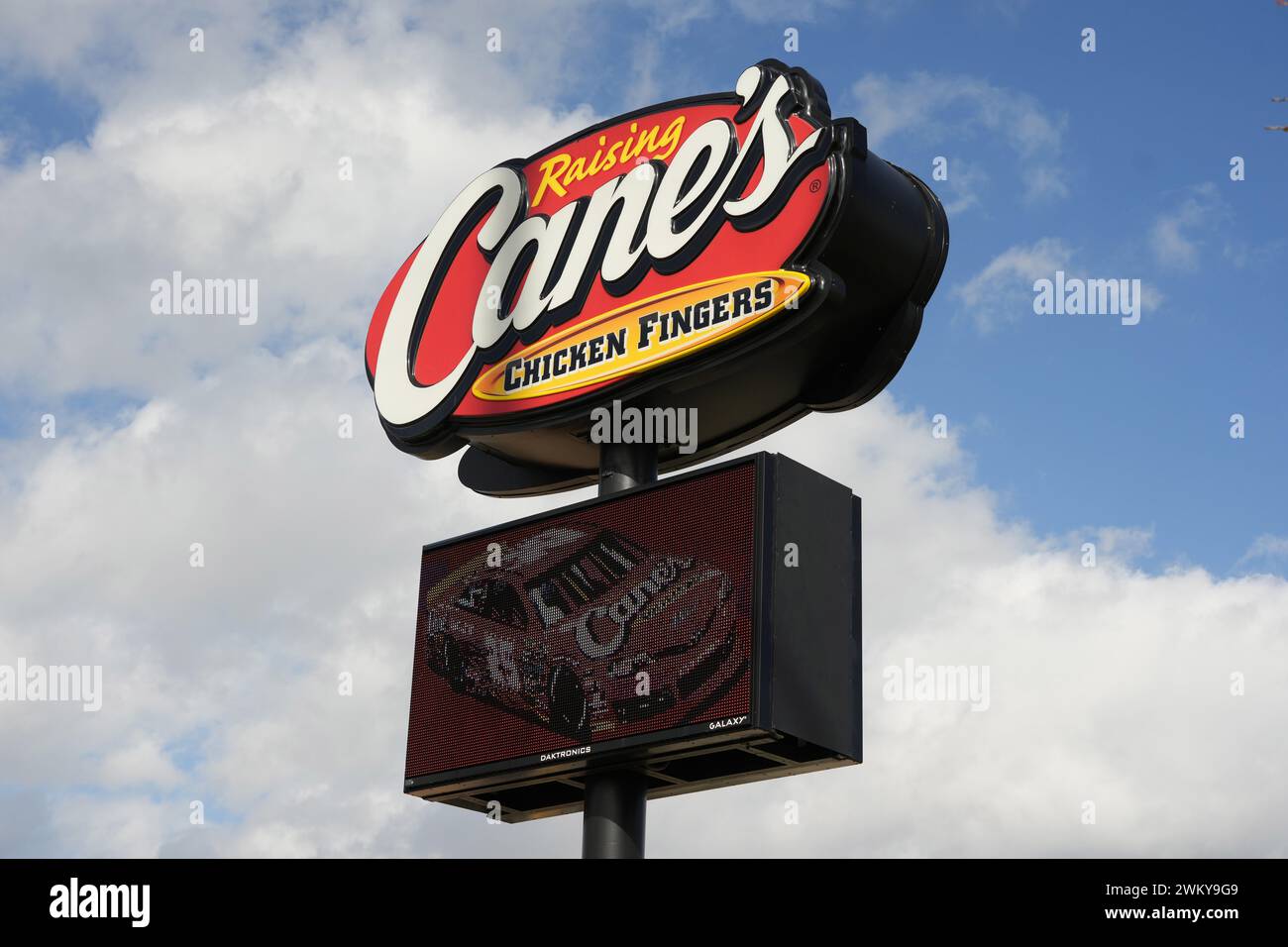 Metairie, United States. 22nd Feb, 2024. A Raising Cane's chicken