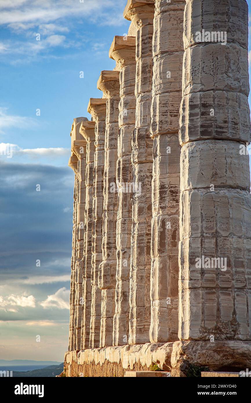 The temple of poseidon at cape Sounio, Greece Stock Photo - Alamy