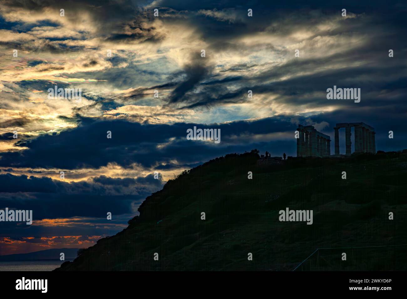 The temple of poseidon at cape Sounio, Greece Stock Photo - Alamy