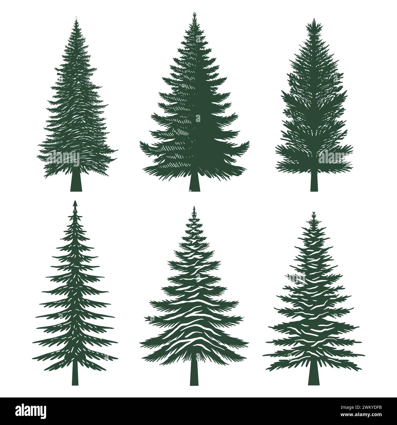 Pine tree scenery Stock Vector Images - Alamy