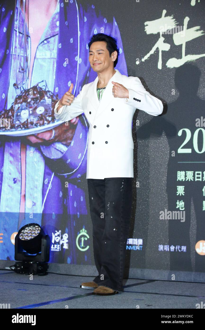 Hong Kong and Taiwan-based singer and actor Alex To attends a concert ...