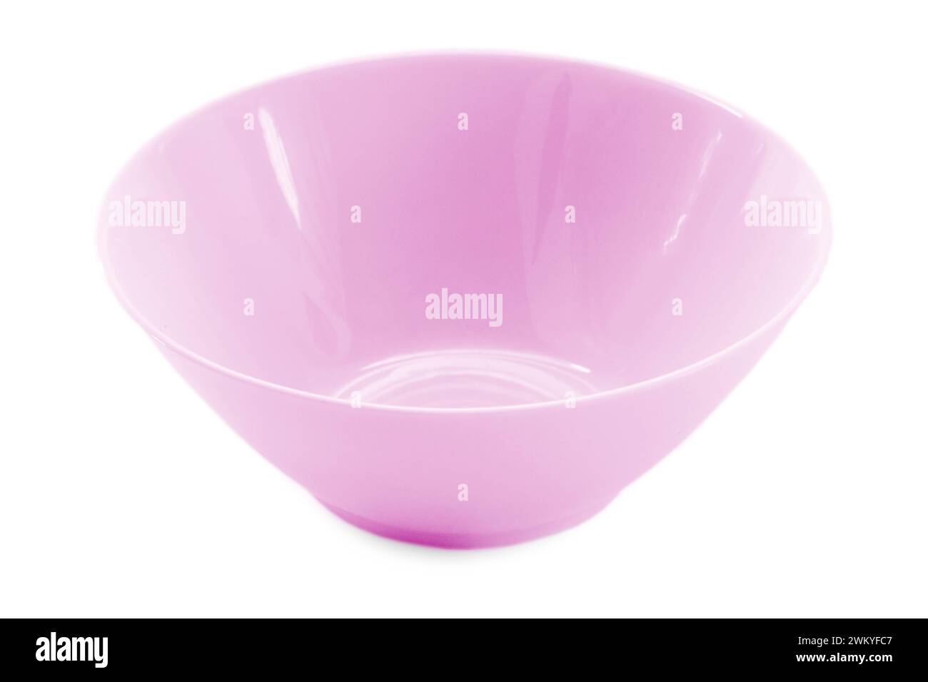 The pink plate isolated on white background with clipping path Stock ...