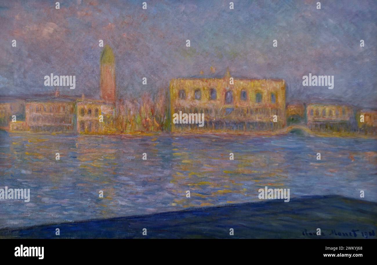Claude Monet, The Palazzo Ducale, Seen from Sam Giorgio Maggiore, 1908, oil on canvas. Solomon R. Guggenheim Museum, New York Stock Photo