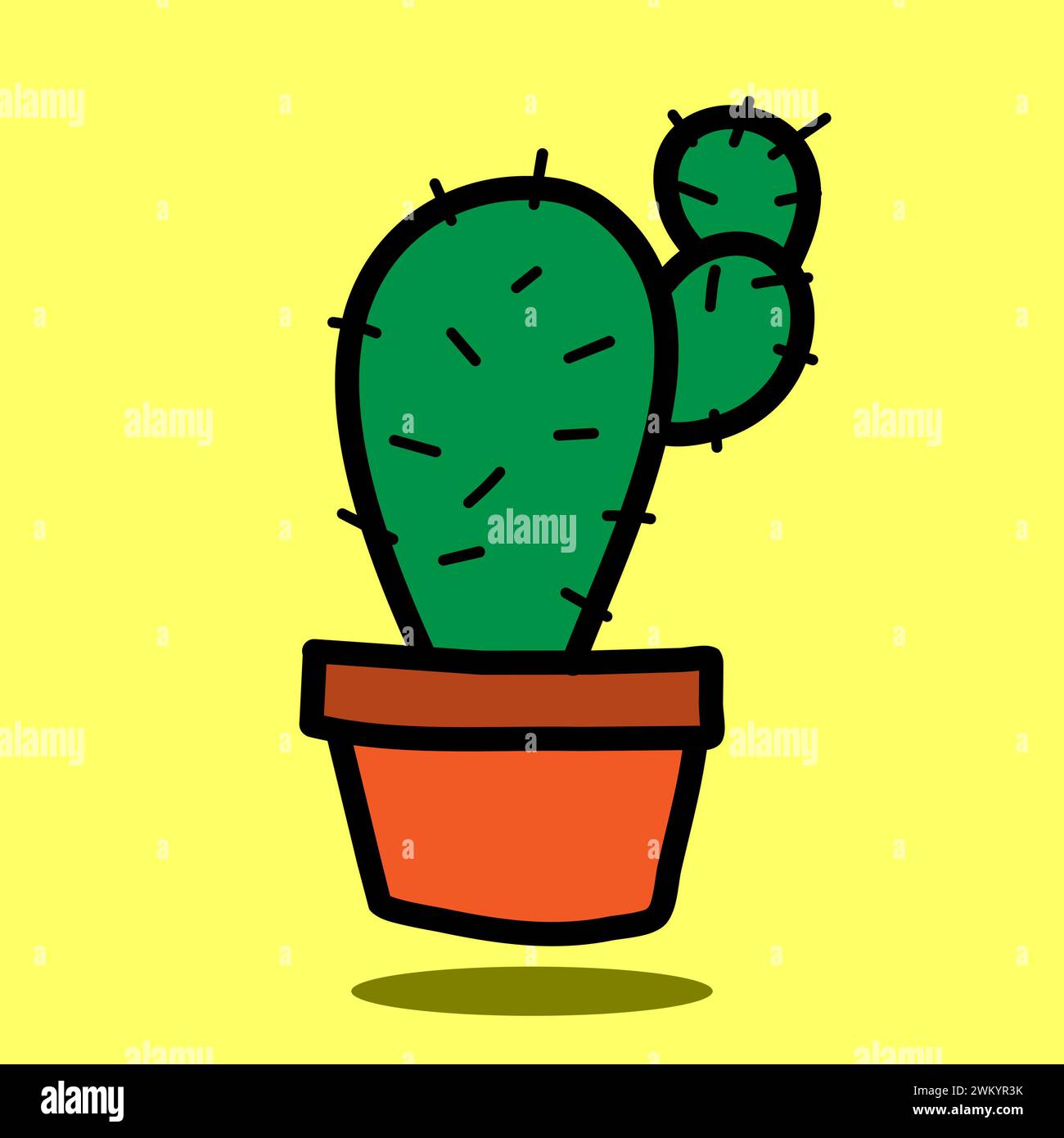 art illustration design of cactus Stock Vector