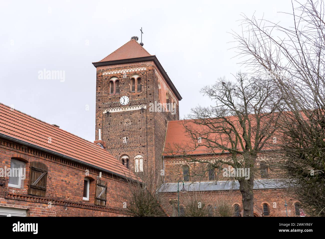 Romanesque church of St. Nicholas in Sandau, Altmark, Saxony-Anhalt, Germany Stock Photo