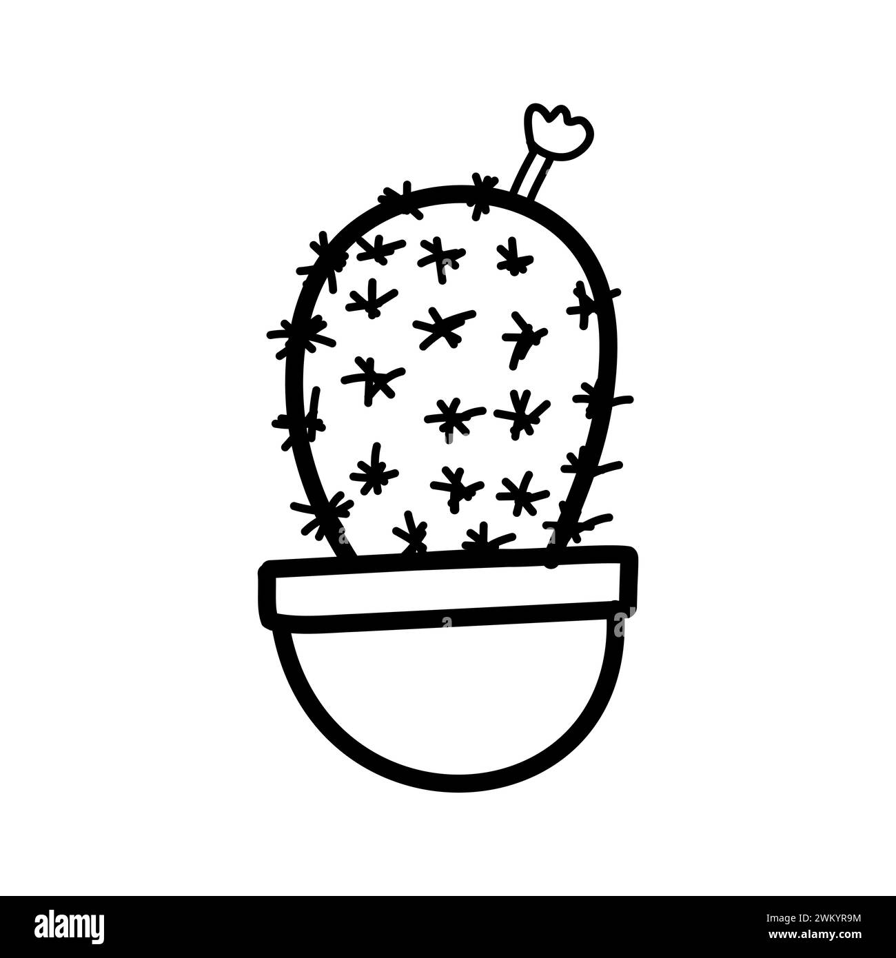 art illustration design of cactus Stock Vector
