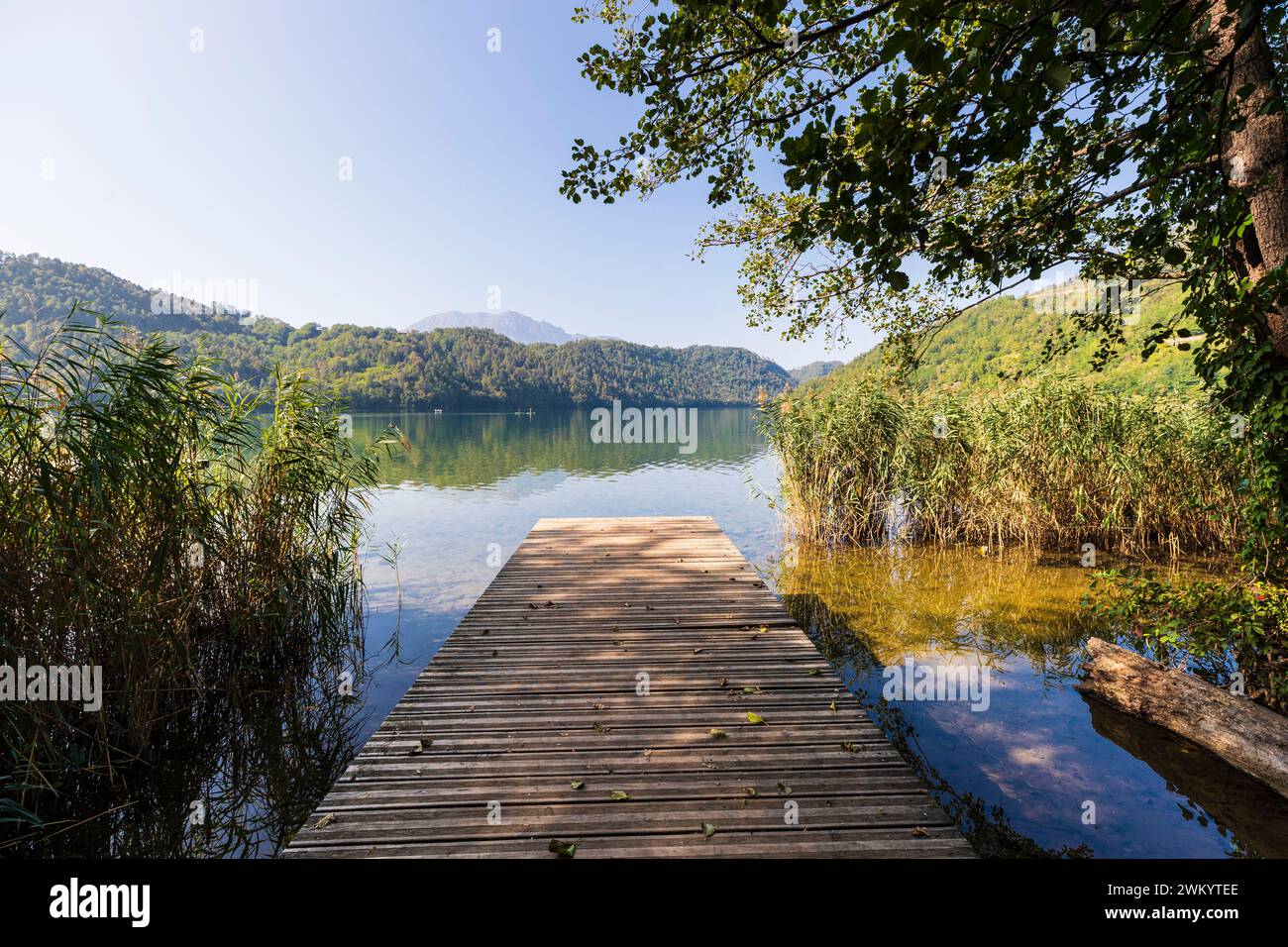 Italy Trentino Valsugana -  Lake of Levico Stock Photo