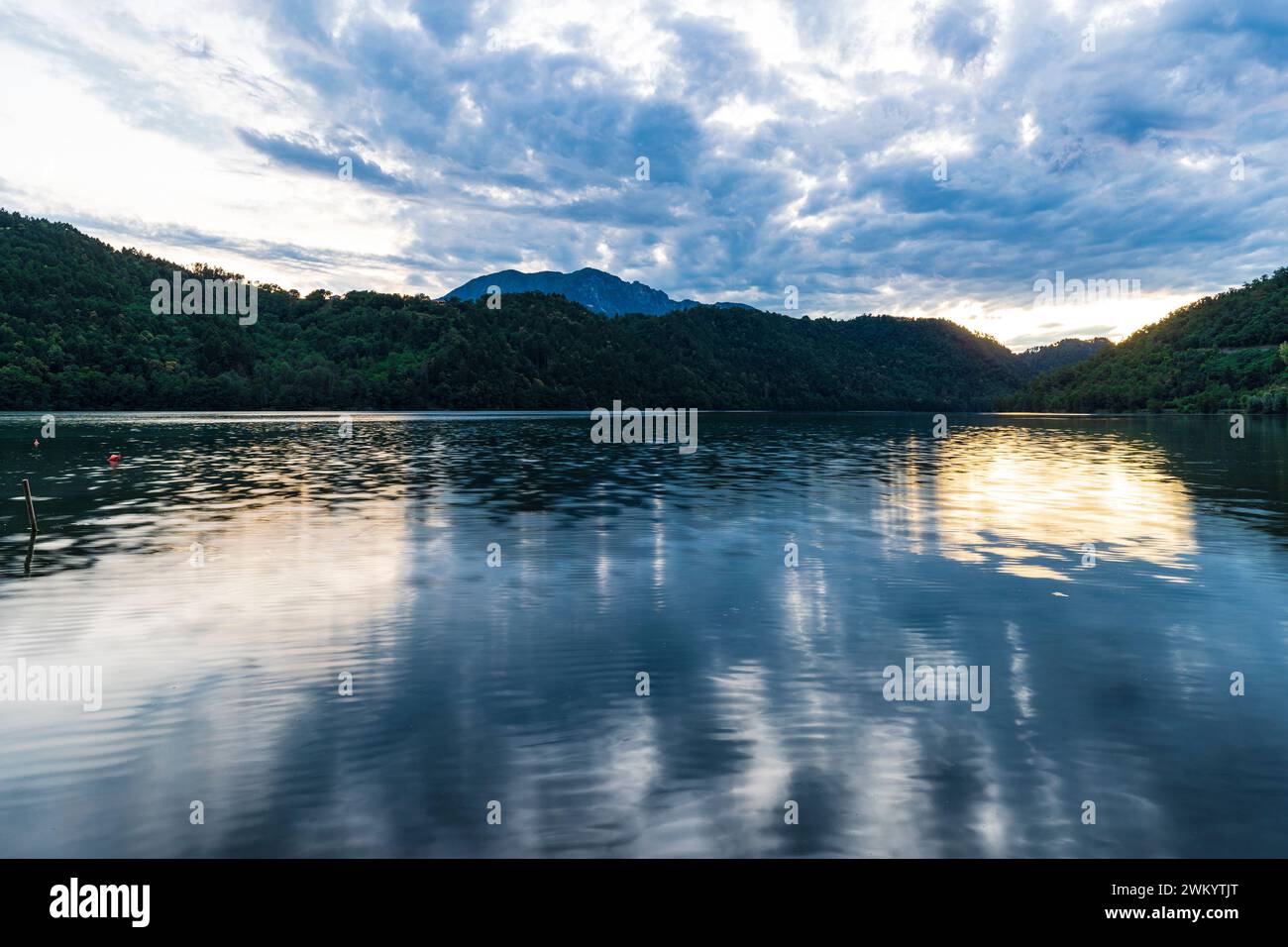 Italy Trentino Valsugana -  Lake of Levico Stock Photo