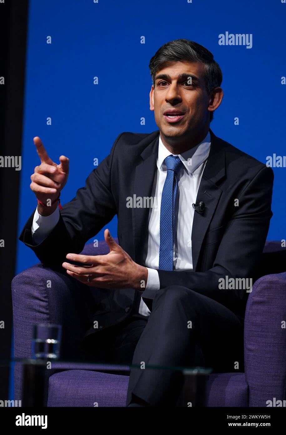 Prime Minister Rishi Sunak during a Q&A with Joanna Swash, group CEO of