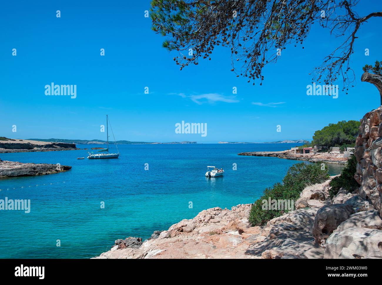 Cala Gracio, Ibiza, Balearics, Spain Stock Photo