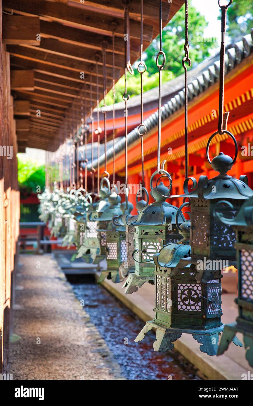 Lanterns, Kasuga Shrine, Nara, Japan Stock Photo