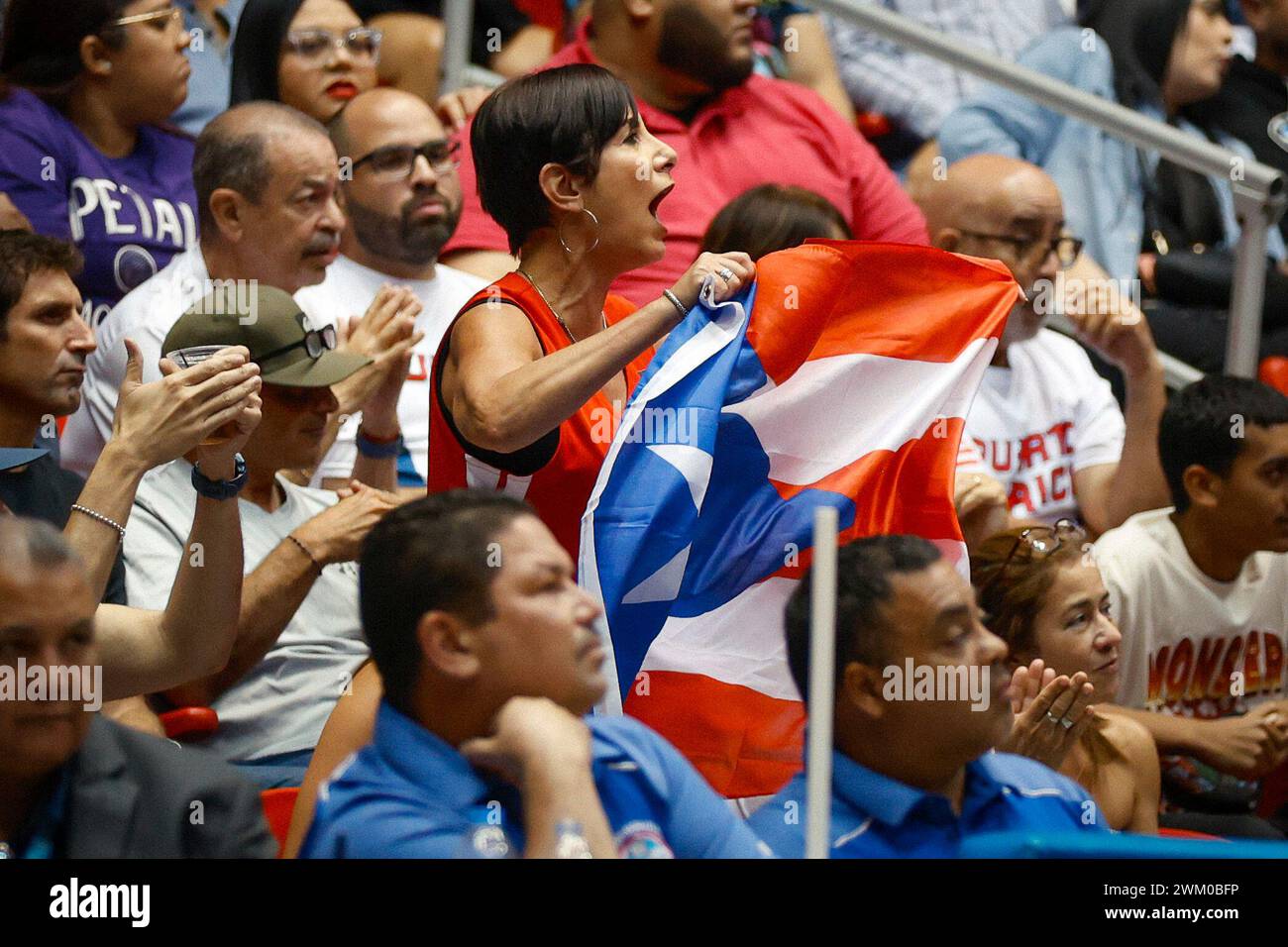 SAN JUAN, SAN JUAN Puerto Rico fans celebrating FIBA AmeriCup 2025 Qualifiers (Window 1) Bahamas