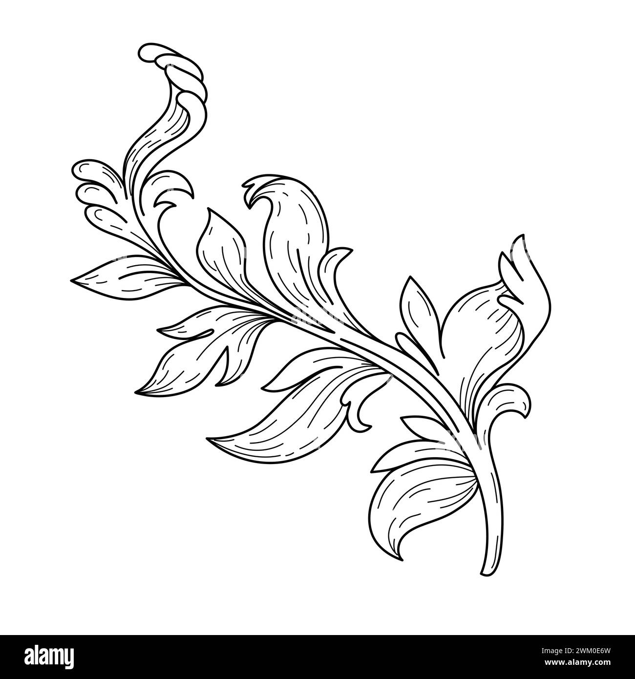 Vintage Baroque Victorian frame border floral ornament Stock Vector ...