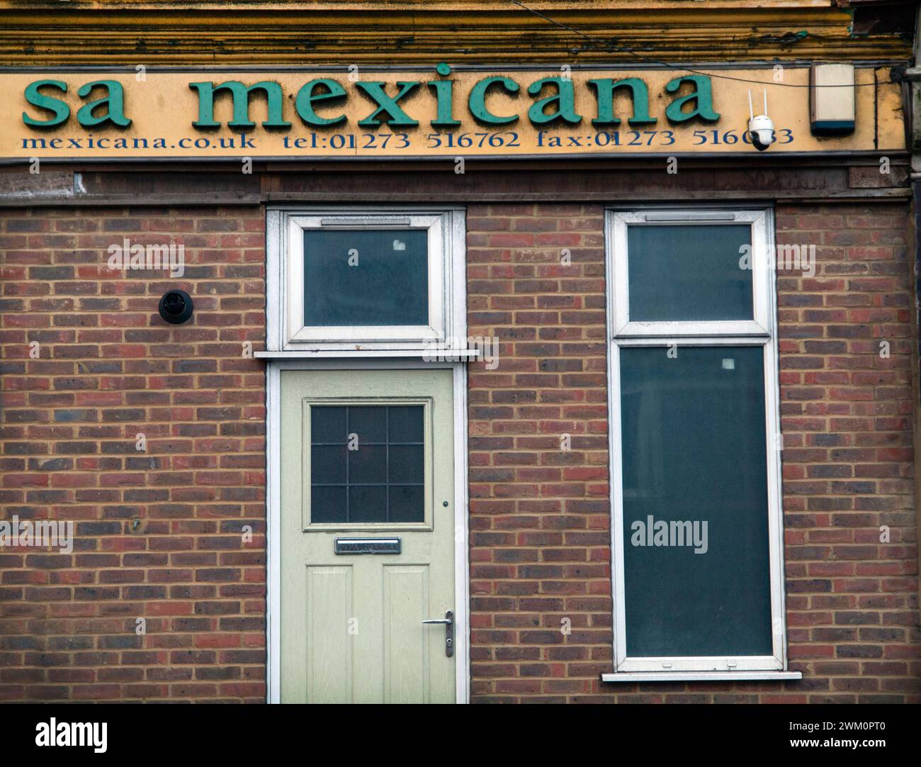 A no longer operating Mexican restaurant in Newhaven Stock Photo