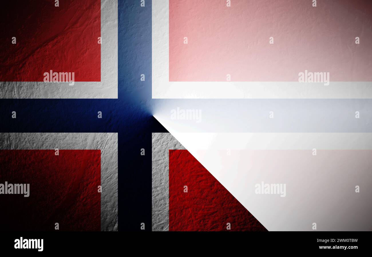 Norway flag blurred on white background Stock Photo - Alamy