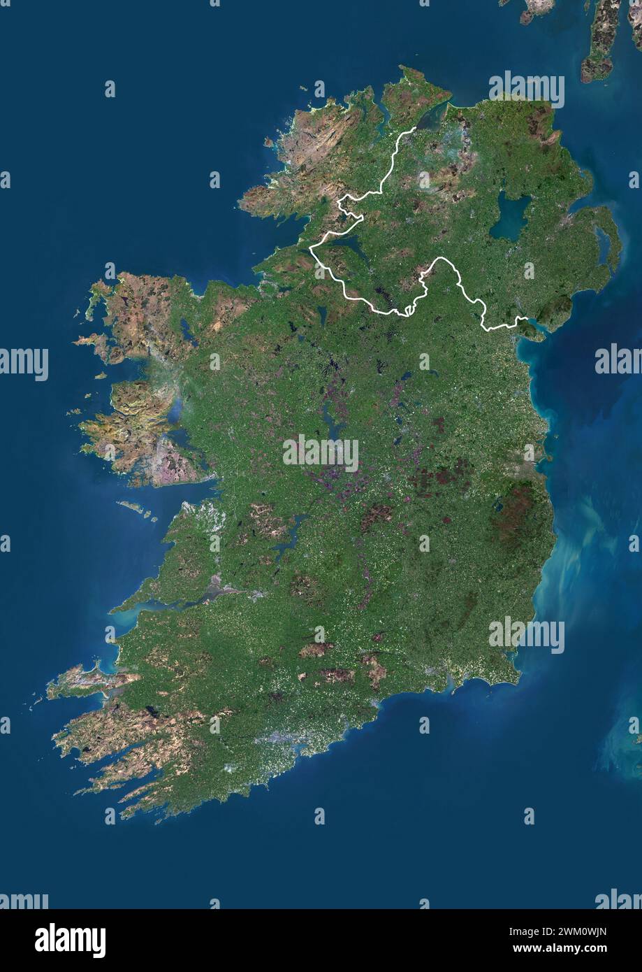 Ireland northern border map hi-res stock photography and images - Alamy