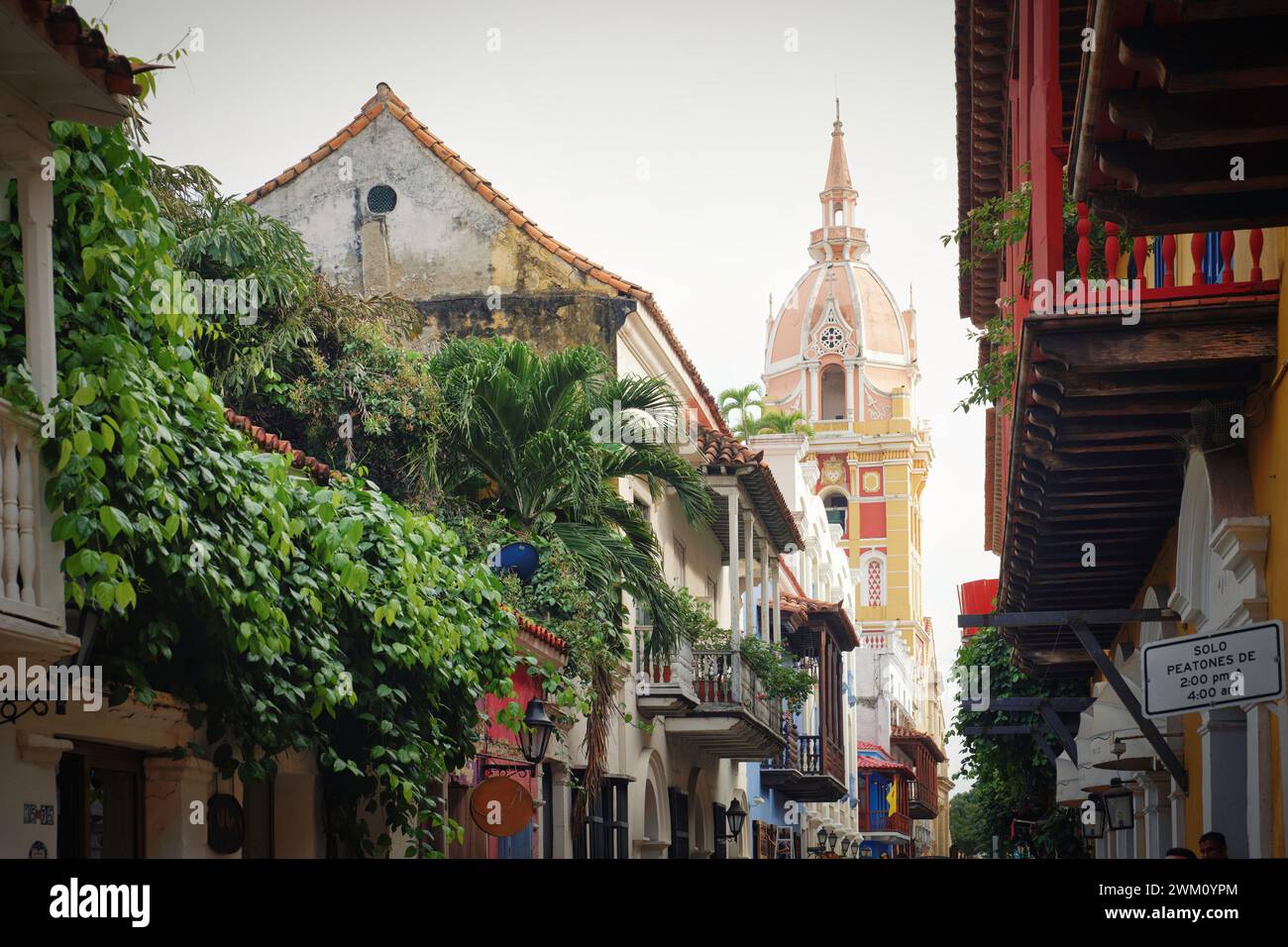 Photo of the old town of the Cartagena da Indias - Colombia Stock Photo