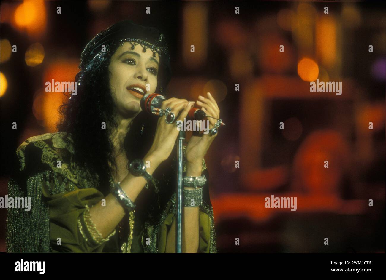 3824578 Ofra Haza; (add.info.: Israeli pop singer Ofra Haza / Festival di Sanremo 1991. La cantante israeliana Ofra Haza); © Marcello Mencarini. All rights reserved 2024. Stock Photo
