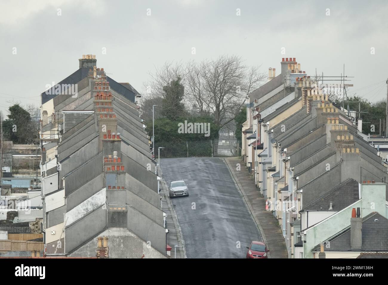 Empty streets after homes were evacuated when a suspected Second World ...