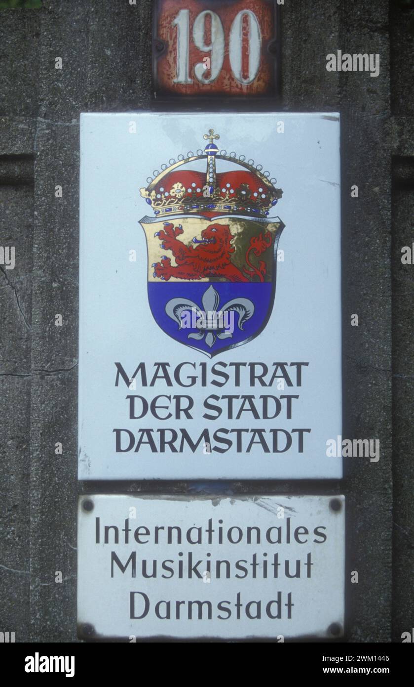 3828192 International Institut of Contemporary Music Darmstadt; (add.info.: DARMSTADT, International Institut of Contemporary Music / DARMSTADT, Istituto internazionale di musica contemporanea); © Marcello Mencarini. All rights reserved 2024. Stock Photo