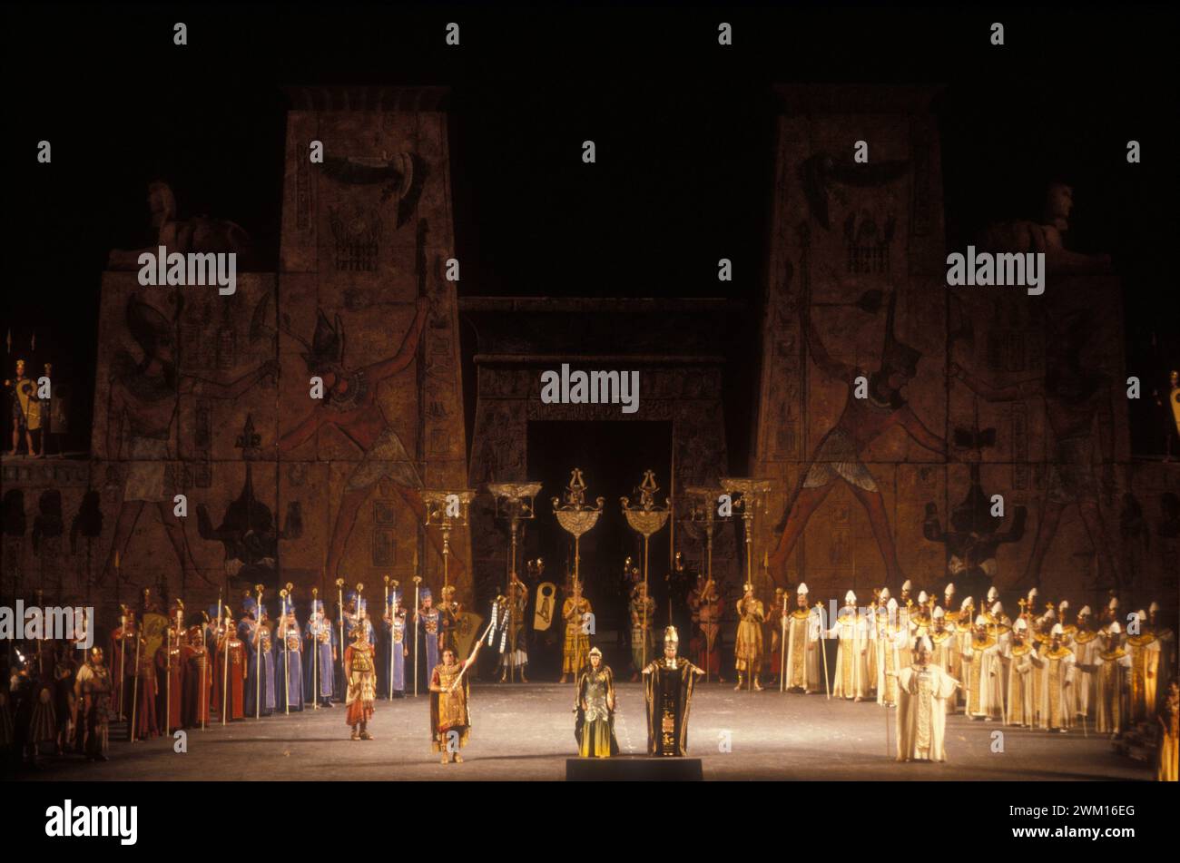 3830481 Aida by Giuseppe Verdi at Baths of Carcalla; (add.info.: Rome, 1989. Performance of Verdi's Aida at the Baths of Caracalla / Roma, 1989. L'Aida di Verdi alle Terme di Caracalla); © Marcello Mencarini. All rights reserved 2024. Stock Photo