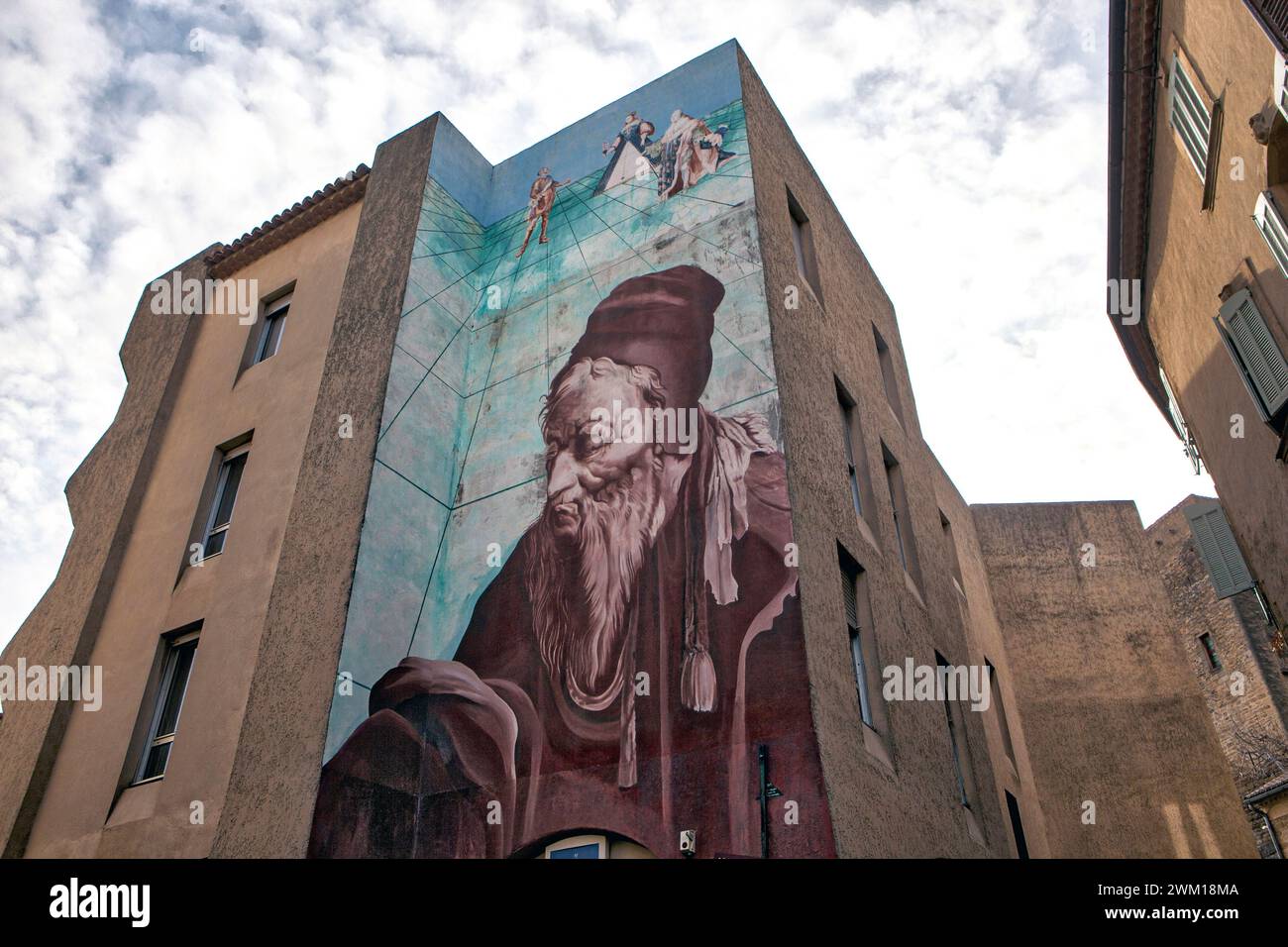 3833171 Nostradamus; (add.info.: Nostradamus / Michel de Nostredame, fresco in Salon-de-Provence, France); © Marcello Mencarini. All rights reserved 2024. Stock Photo