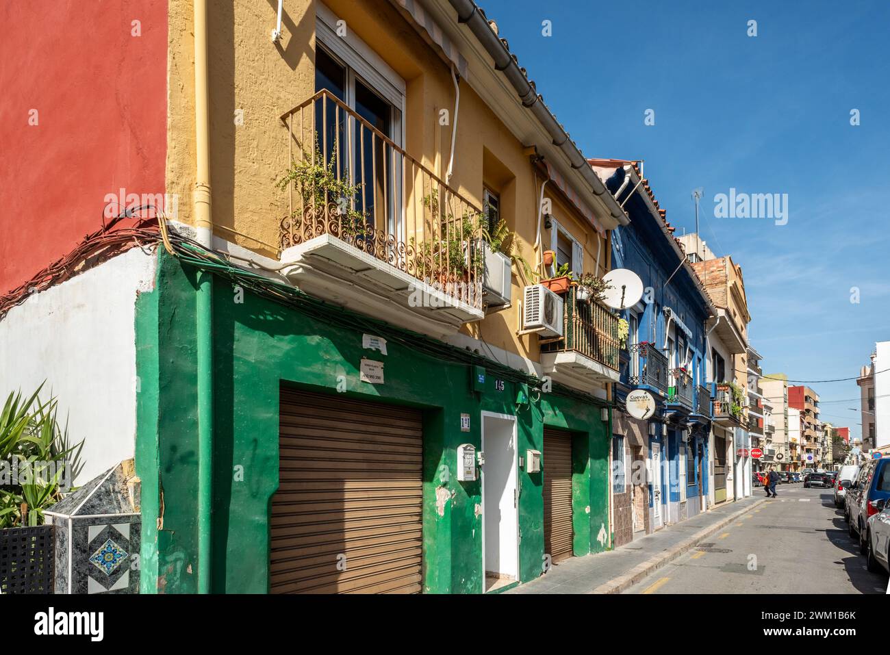 Valencia, February 18th 2024: El Cabanyal district Stock Photo