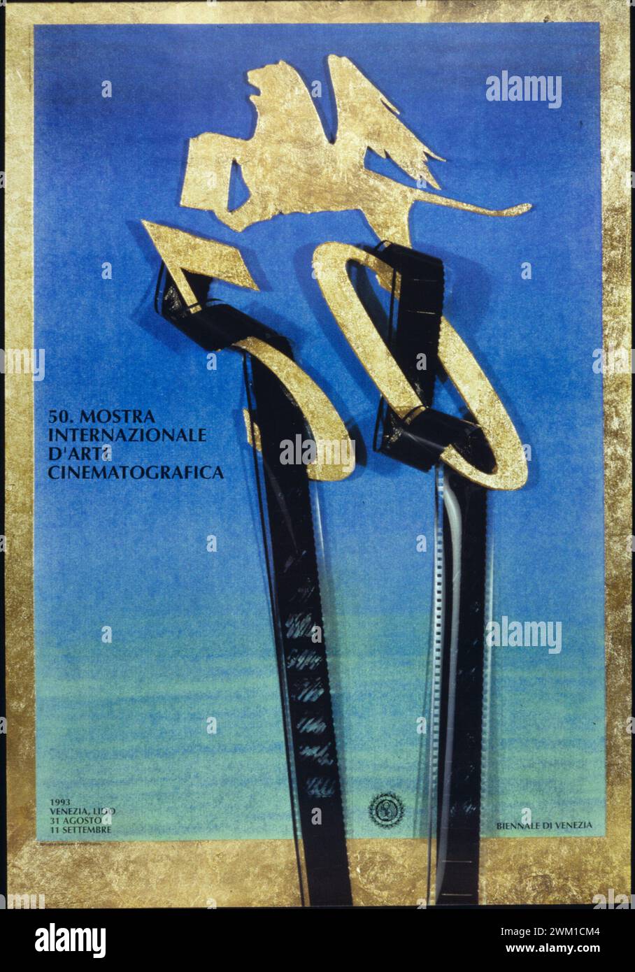 4067185 Venice Film Festival Posters / Manifesti della Mostra del Cinema di Venezia; (add.info.: Poster of Venice Film Festival 1993 / Manifesto della Mostra del Cinema di Venezia 1993 - Reproduced by Marcello Mencarini); © Marcello Mencarini. All rights reserved 2024. Stock Photo