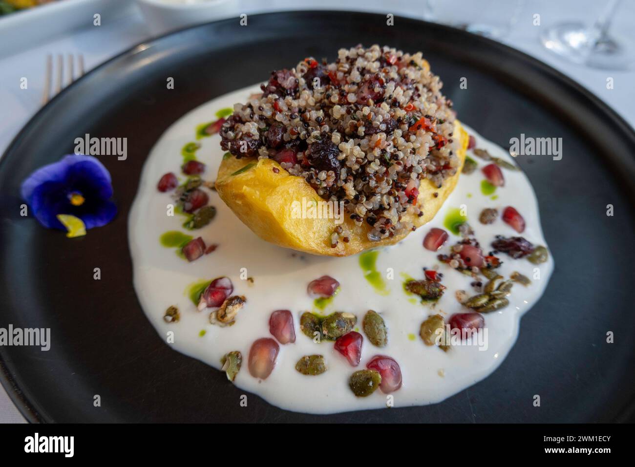 Gourmet Appetizer, Robert Restaurant, NYC, USA, 2024 Stock Photo