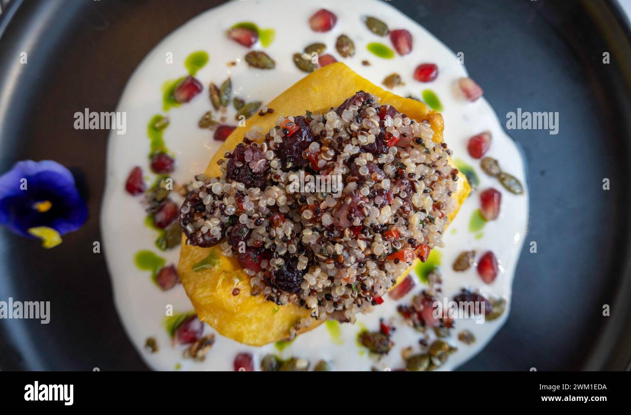 Gourmet Appetizer, Robert Restaurant, NYC, USA, 2024 Stock Photo