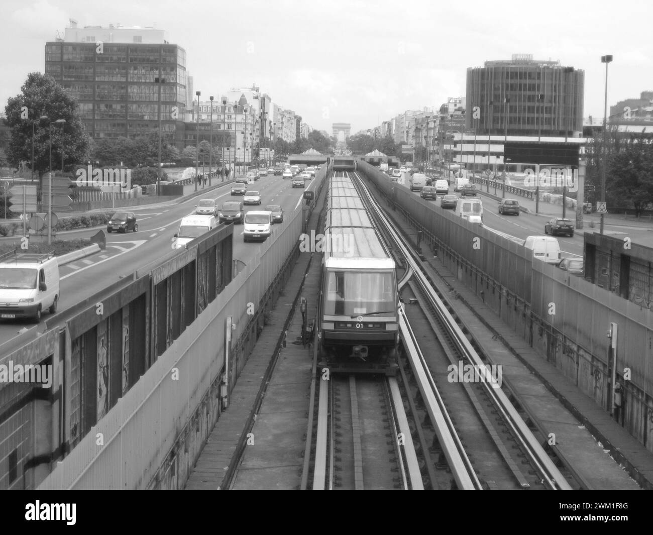 4068245 Railroad in Paris; (add.info.: 24 Hours in Paris Ferrovia a Parigi); © Marcello Mencarini. All rights reserved 2024. Stock Photo