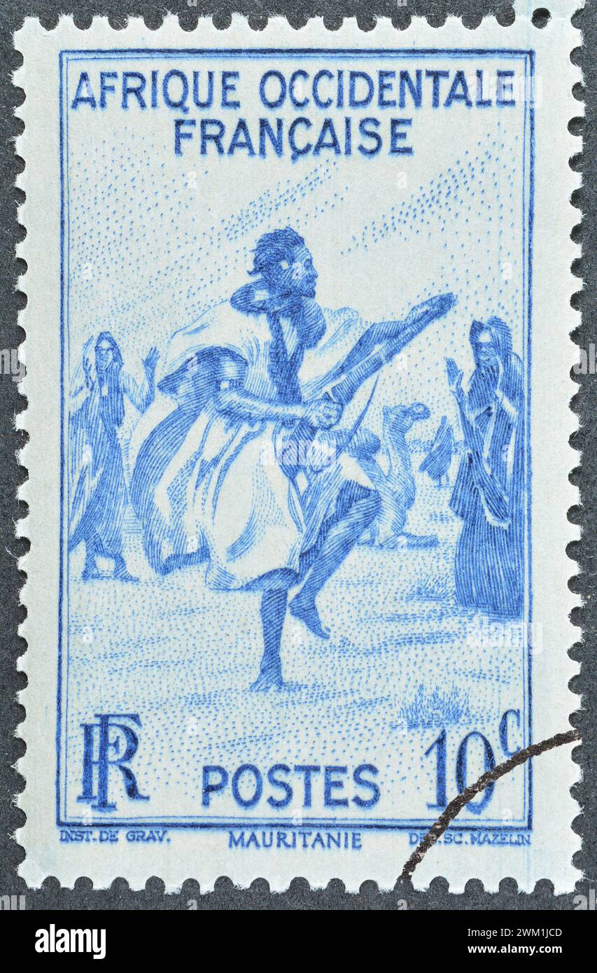 Postage stamp french west africa hi-res stock photography and