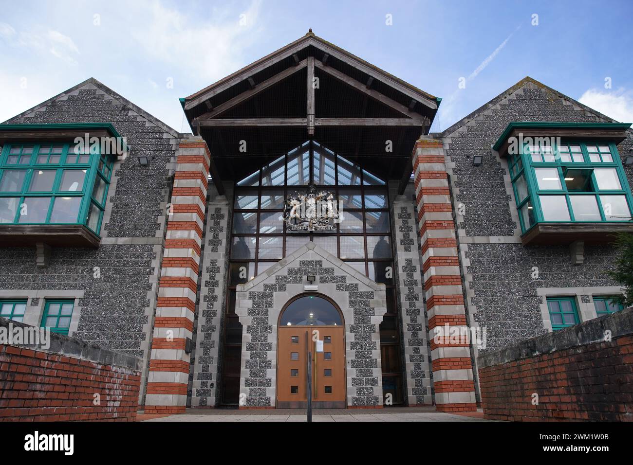 A general view of Canterbury Crown Court in Kent, where Ibrahima Bah who has been sentenced to nine years and six month for the manslaughter of four migrants who drowned in the English Channel on December 14 2022 and facilitating illegal entry to the UK. Bah, from Senegal, was piloting a inflatable dinghy which got into trouble during the crossing in which the four migrants died. Picture date: Friday February 23, 2024. Stock Photo