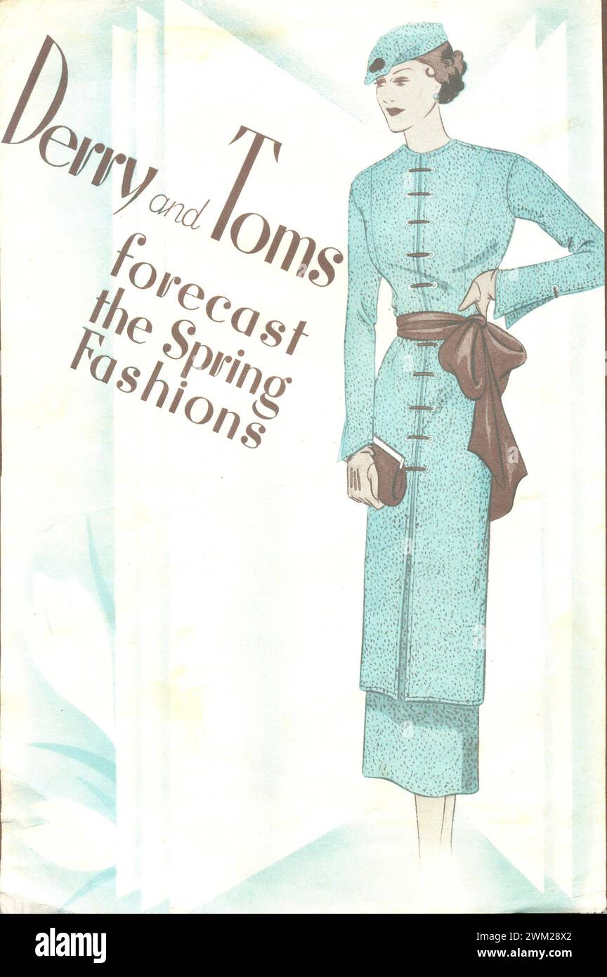 Advertising leaflet Derry and Toms forecast the Spring Fashions circa
