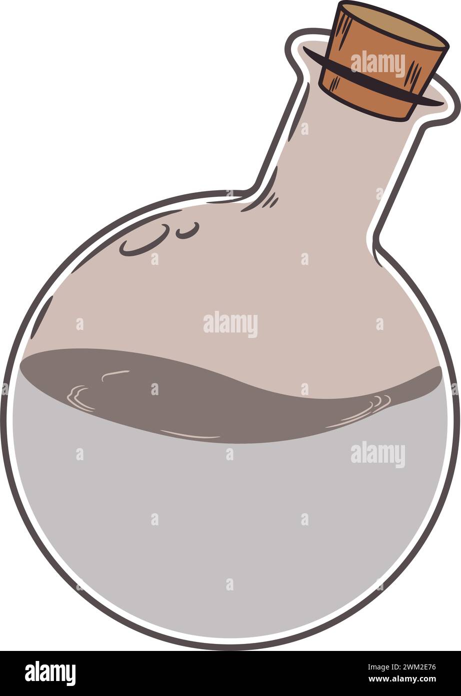 Colored alchemy potion flask vial Vector Stock Vector