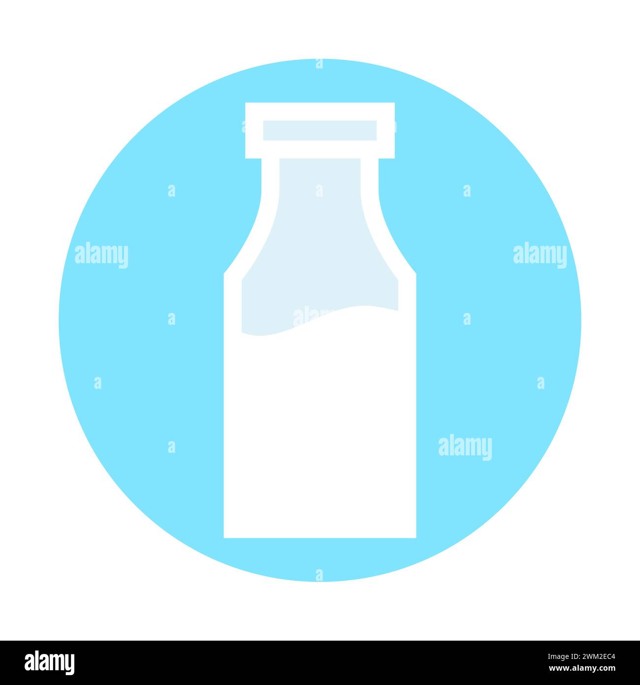 Cartoon Milk Bottle Icon Stock Vector