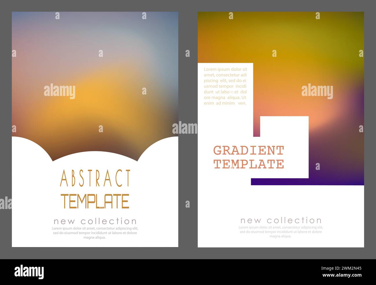 Colorful gradient with blur. Template for the cover of a catalog ...