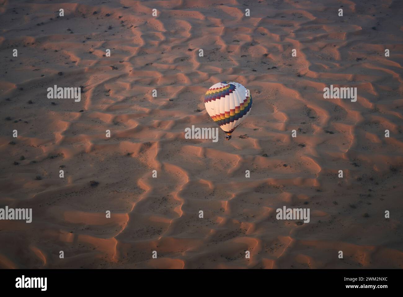 Hot air ballooning in Dubai, UAE Stock Photo
