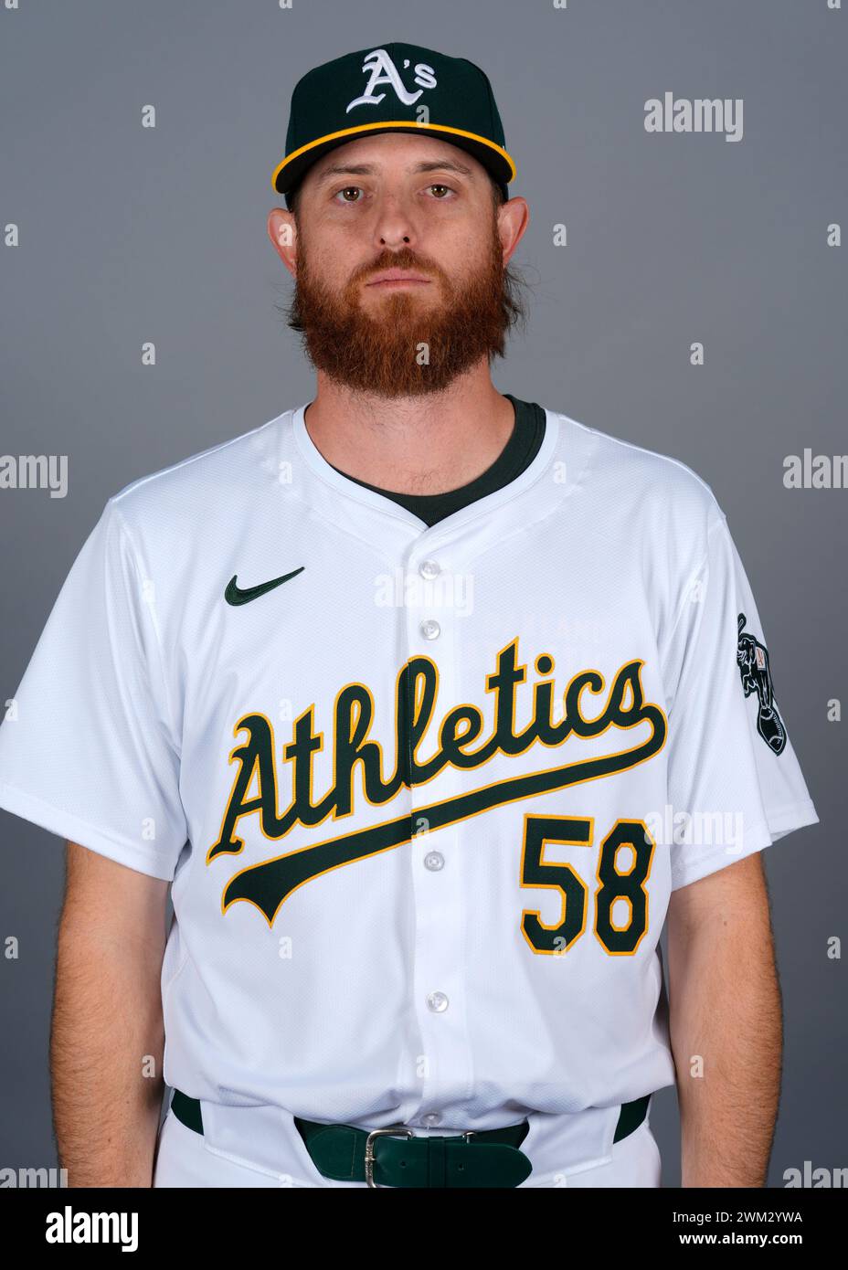 This is a 2024 photo of Paul Blackburn of the Oakland Athletics ...