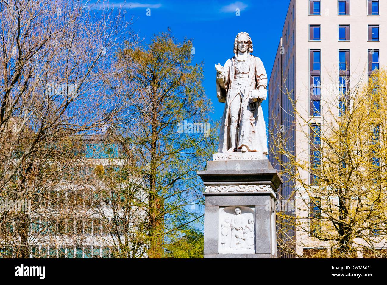 Statue of Isaac Watts in Watts Park, Southampton, Hampshire, England, United Kingdom, UK, Europe Stock Photo